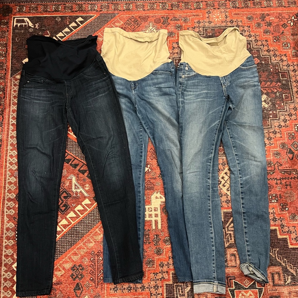 Joe’s and AG maternity skinny jeans size 27